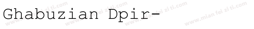 Ghabuzian Dpir字体转换
